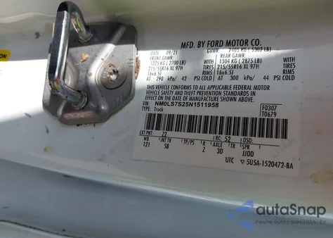 2022 Ford Transit Connect Xl Cargo Van z USA, uszkodzony, nr VIN NM0LS7S25N1511958